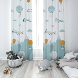 135X270CM Çocuk Odası Dijital Baskılı Fon Perde