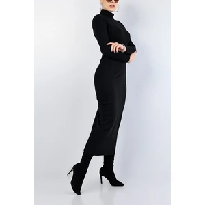 MST Clothing Triko Balıkçı Yaka Fitilli Elbise