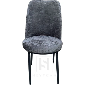 Kadife Sandalye Kılıfı Retro Oval Sandalye Örtüsü Sandalye Koruma Tekli(Küçük İÇİN)35X45  Gri