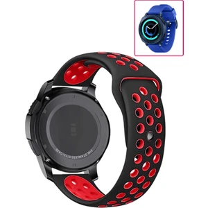 Samsung Gear Sport Akıllı Saat Uyumlu Kordon Yumuşak Dokulu Delikli Desenli Silikon Kayış