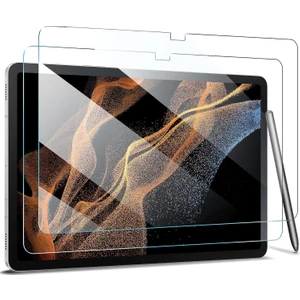 M.TK Moveteck Samsung Galaxy Tab S8 Ultra 14.6 Inç SM-X900 - X906 Uyumlu Ekran Koruyucu Şeffaf Cam Nano Esnek Kırılmaz Ekran Camı Tam Kaplama Tablet Ekran Koruyucu Cam