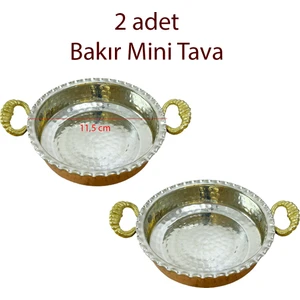 Mini Bakır Tava 2’li Set