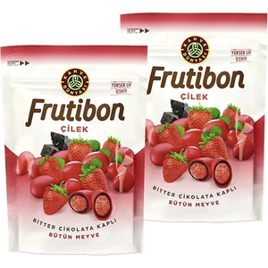 Kahve Dünyası Frutibon Çilekli Bitter Çikolata Kaplı 50 gr x 2 Adet