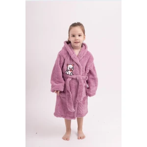 Sweet's Collection Kedi Nakışlı Kız Genç Çocuk Welsoft Peluş Sabahlık