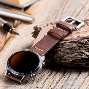Hakiki Deri Kahverengi Kordon 20MM 22MM 24MM Fossil Diesel Lacoste Casio Armani Tissot Nacar Klasik Saat Kordonu Deri Kayış
