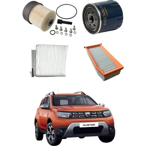 Dacia Duster 1.5 Dci Euro 5 Dizel Bakım ve Filtre Seti (2013 - 2018 Arası ) Uyumlu  NKSSET1009