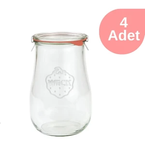1750 ml Cam Kavanoz Lale Serisi (4 Adet)
