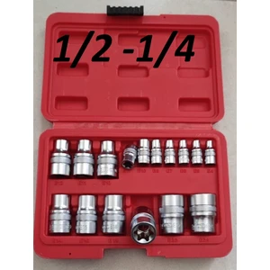 Arm 1/2 Kısa E Diş Fare Diş Iç Torx Lokma Takımı Seti 16 Parça 1/2 Kısa Sıçan Diş Lokma Takımı