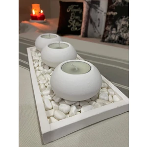 Mor Villa El Yapımı 3'lü Set,Mumluk,Dekoratif Mumluk,Tealight Mumluk,Hediyelik Eşya