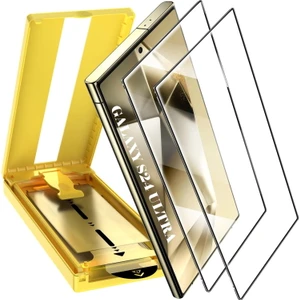 M.tk moveteck Samsung Galaxy S24 Ultra Ekran Koruyucu Nano Esnek Cam Kolay Otomatik Hizalama Aparatlı Toz Taneciği Giderme