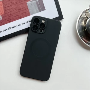 iPhone 12 Pro Max Metalik Boya Manyetik Emme Cep Telefonu Kılıfı (Yurt Dışından)