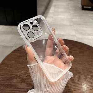 iPhone 15 Kamera Koruması Şeffaf Tpu Cep Telefonu Kılıfı (Yurt Dışından)