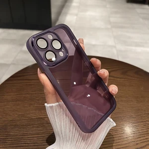 iPhone 15 Pro Kamera Koruması Şeffaf Tpu Cep Telefonu Kılıfı (Yurt Dışından)
