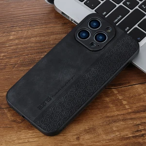 iPhone 13 Pro Max Retro Basınç Çiçek Deseni Pu Cep Telefonu Kılıfı (Yurt Dışından)