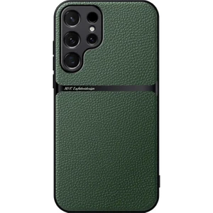 Samsung Galaxy S22 Ultra Liçi Dokusu Manyetik Çekim Cep Telefonu Kılıfı (Yurt Dışından)