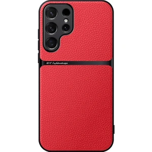 Samsung Galaxy S23 Ultra Liçi Dokusu Manyetik Çekim Cep Telefonu Kılıfı (Yurt Dışından)