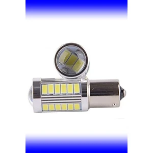 Marketin 93 LED Beyaz Renk Ampul Mercekli 12 V Tek Duy