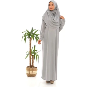 Kolay Giyilebilen Tek Parça Namaz Elbisesi Siyah