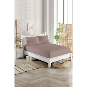 Renkli 180X200 Battal Boy Sıvı Geçirmez Pamuklu Kapitoneli Fitted Çarşaflı Alez Yatak Koruyucu Bej