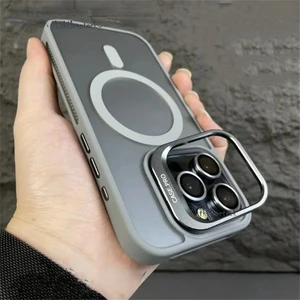 M.tk moveteck Apple iPhone 15 Pro Max Kılıf Mat Krom + Kendi Renginde Lens Camı 2'li Set