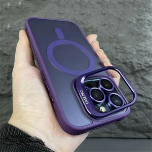 M.tk moveteck Apple iPhone 14 Pro Max Kılıf Mat Krom + Kendi Renginde Lens Camı 2'li Set