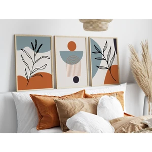 Efsa Sanat Tasarım Modern 3'lü Tablo Seti - Minimalist Tablo Seti - Yn-05