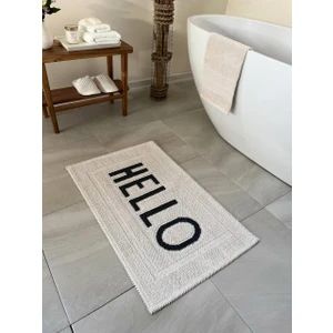 Hello Doğal Pamuklu Banyo Paspası 50X80 cm - Antrasit