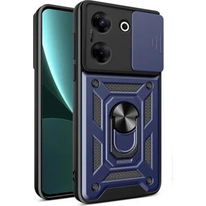 Tecno Camon 20 Pro 5g Kılıf Yüzüklü Sürgülü Kamera Korumalı Pars + Ekran Koruyucu Nano