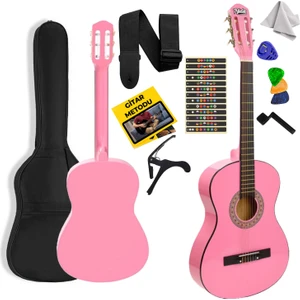 CG-36PK Kaliteli 36 İnç 3/4 Juniur Çocuk Gitarı 8-12 Yaş Arası + Çanta Askı Capo Nota Sticker Pena Metod