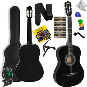 CG-36BK-PAK Kaliteli 36 Inç 3/4 Juniur Çocuk Gitarı 8-12 Yaş Arası (Çanta Tuner Askı Pena Metod)