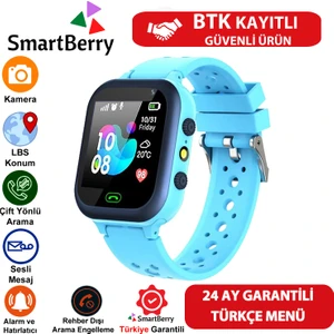 Smartberry Z5 Lbs Konumlu Akıllı Çocuk Takip Saati Sim Kartlı Arama, Kameralı, Gizli Dinleme Özellikli - Mavi