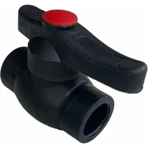 1/2 - 20'lik Plastik Kollu Siyah Küresel Vana