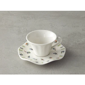 English Home Pleasant Porselen 4 Parça 2 Kişilik Kahve Fincan Takımı Yeşil-Mavi