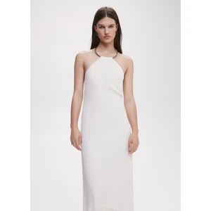 Halter Yaka Püsküllü Elbise