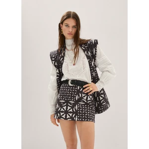 İşlemeli Pamuklu Etek