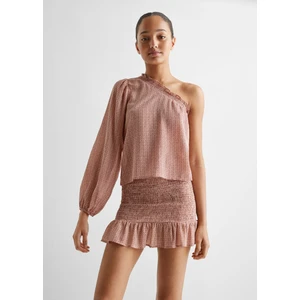 Mango Asimetrik baskılı bluz