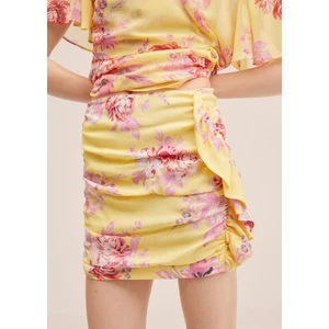 Fırfırlı Desenli Mini Etek