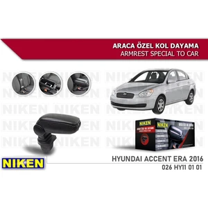 Hyundai Accent ERA 2006- Kol Dayama Kolçak Geçmeli ABS Siyah