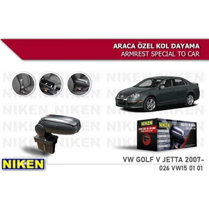 Volkswagen Jetta 2006-2010 Kol Dayama Kolçak Geçmeli Abs Siyah