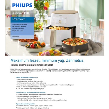 Philips Airfryer XXL HD9870/20 Premium 7.3 lt Yağsız Fritöz Fiyatı