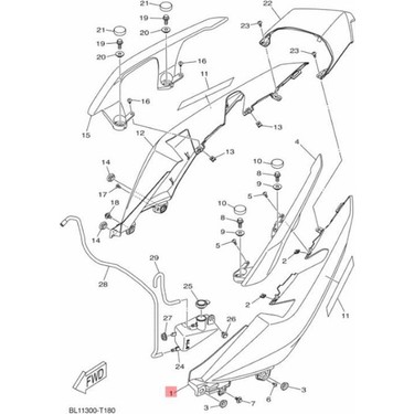 Yamaha Xmax 250 -300 Sol Yan Kapak - Petrol Yeşili (2022) - Fiyatı
