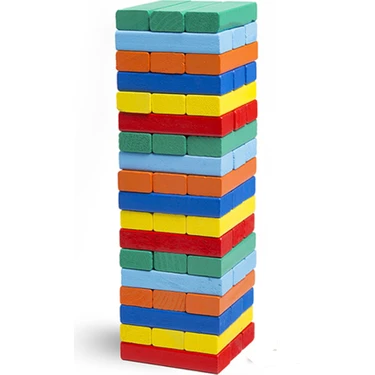 snrby SNR Renkli Denge(Jenga) Oyunu 54 Parça Orta
