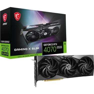 MSI VGA GEFORCE RTX 4070 SUPER 12G GAMING X SLIM RTX4070S 12GB GDDR6X 192B DX12 PCIE 4.0 X16 (3XDP