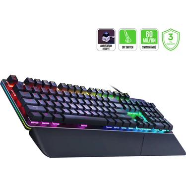 Gamepower Calypso V2 Rgb Optik Su ve Toza Dayanıklı Mekanik Blue Switch USB Dıy Gaming