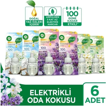 Air Wick Elektrikli Oda Kokusu Yedek Şişe Seti X6 (Bahar Çiçekleri X2 - Temizliğin Esintisi X2 -