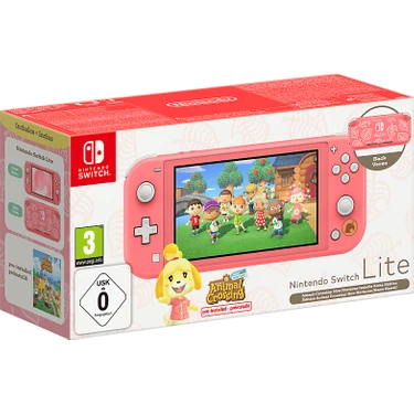 Nintendo Switch Lite Konsol Pembe Isabelle's