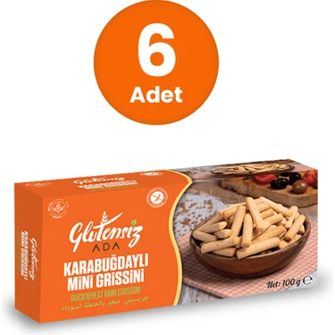 Glutensiz Ada Glutensiz Karabuğdaylı Mini Grissini 100 gr (6