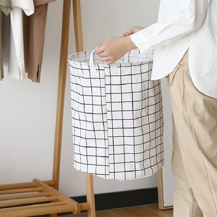 C-1 Stili Pamuk Keten Kirli Çamaşır Sepeti Katlanabilir Yuvarlak Su Geçirmez Organizatör Kova Giyim Çocuk Oyuncağı Büyük Kapasiteli Depolama Ev (Yurt Dışından) indirimleri