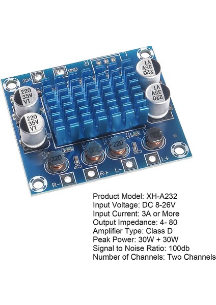 5 Adet TPA3110 XH-A232 30 W + 30 W 2.0 Kanal Dijital Stereo Ses Güç Amplifikatörü Kurulu Dc 8-26 V 3A (Yurt Dışından) fırsatları