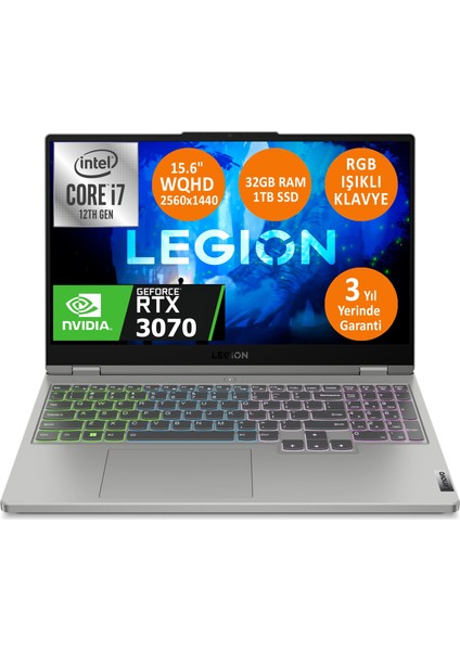 L5 I7-12700H 32GB 1tb 8gb Rtx 3070 15.6" Fd 82RB00UKTX